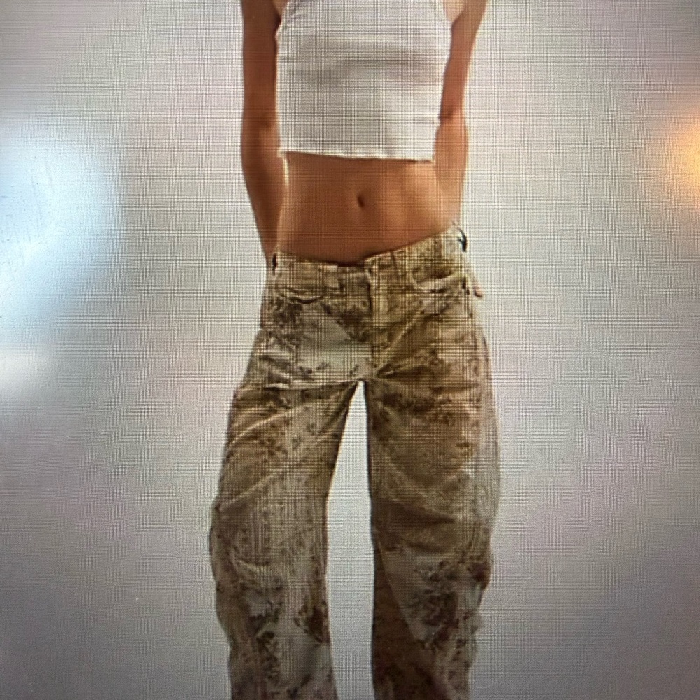 BDG Cream and Tan Cargo Pants